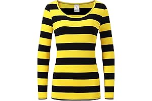 Striking Black and Yellow Striped Women's Classic Long Sleeve T-shirt