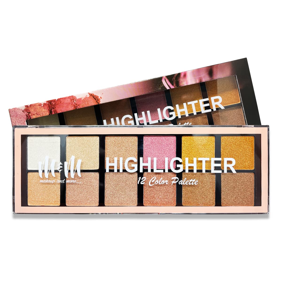 Makeup & More Blusher & Highlighter, Multi-Color Palette, Contours Cheeks, Blends Easily, Fine Pressed Powder, Long Lasting (Multicolor - 10) 1