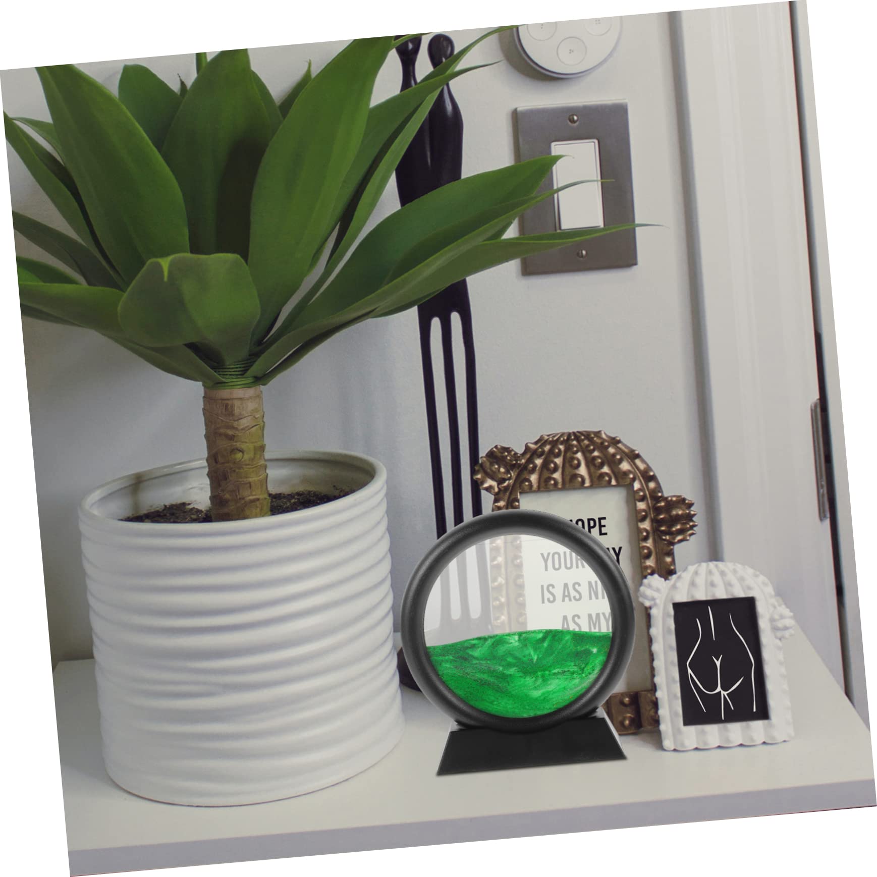 Adorno De Reloj De Decoración De Arenas Movedizas Pintura De Arenas Movedizas Decoración De Movimiento