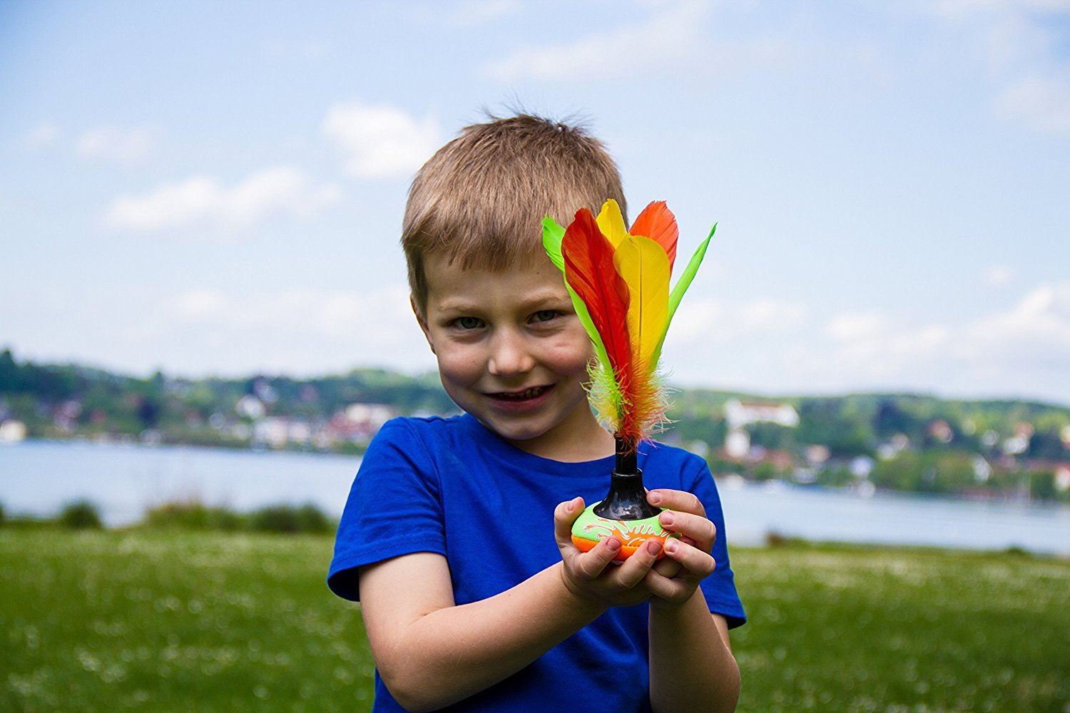 Keenso Neopren Handfederball - Bunter Indiaca Für Strand & Garten 24cm