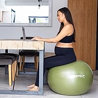 Vista 8 de BABYGO Pelota de Parto – Juego de pelota y libro de yoga para embarazo, trabajo de parto y ejercicio con enfoque en trimestres, fisioterapia