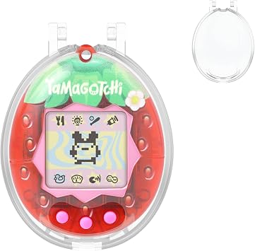 for Tamagotchi Original Case, Clear Hard PC Drop-Proof Protective Cover, Transparent Portable Carrying Storage Case for Tamagotchi Original Accessories, Integrated Flip-top, Translucent