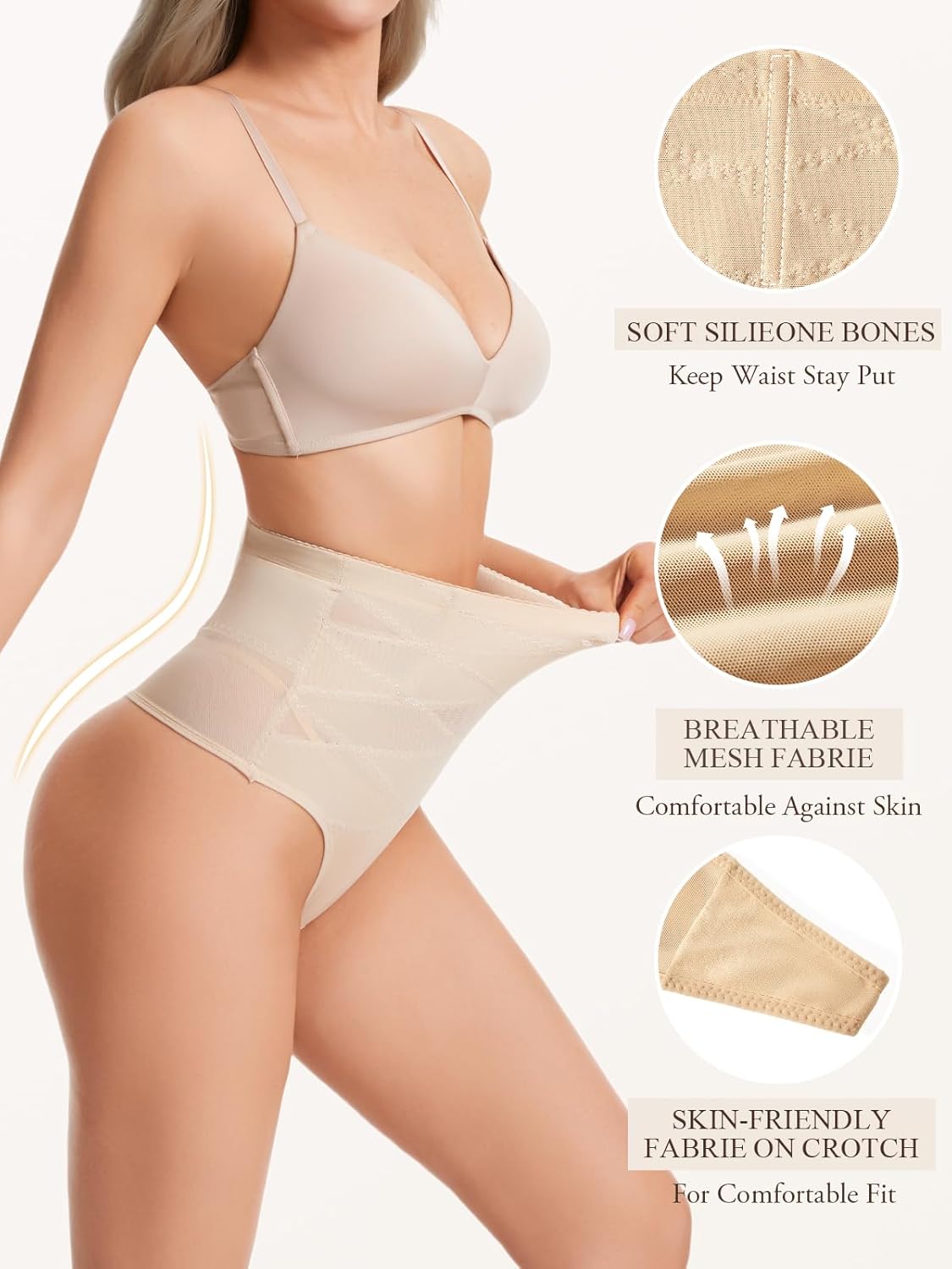 Thong Shapewear Tummy Control Underwear for Women Body Shaper Girdle Compression Shapewear Thong - Image 3