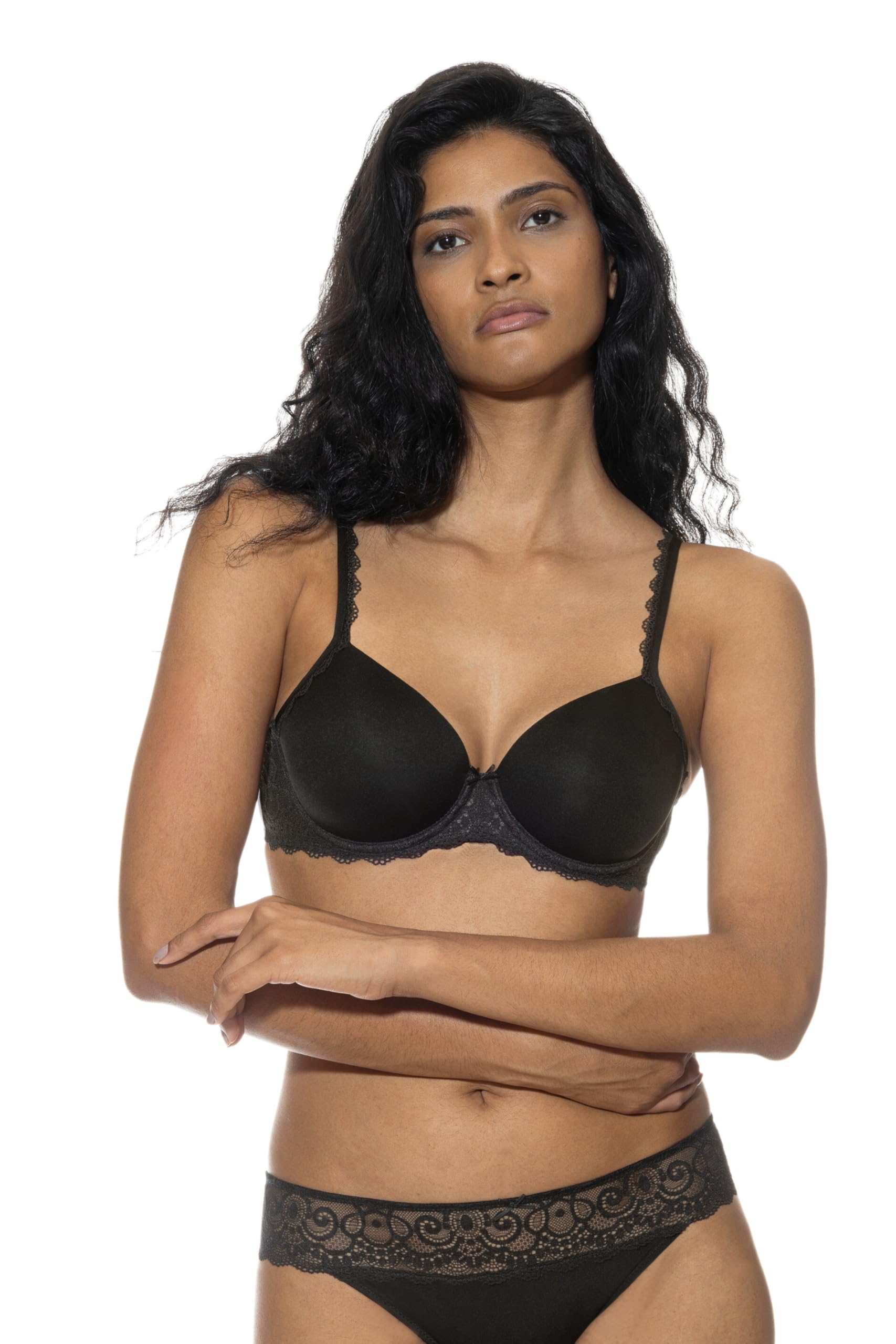 Mey Damen Bi-Stretch-BH mit Bügel Serie Amorous | Schalen-BH mit Cup, gepolstert, Mit Bügel, Spitze im vorderen Unterbrustband, Zierträger, Haken-Ösen-Verschluss