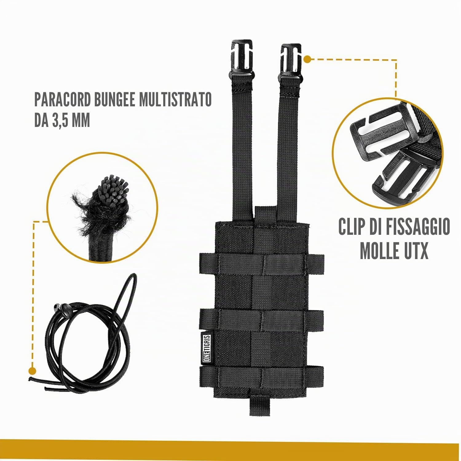 OneTigris ROC Portabottiglie Molle Borsa da campo Carrier Extreme Minimalist