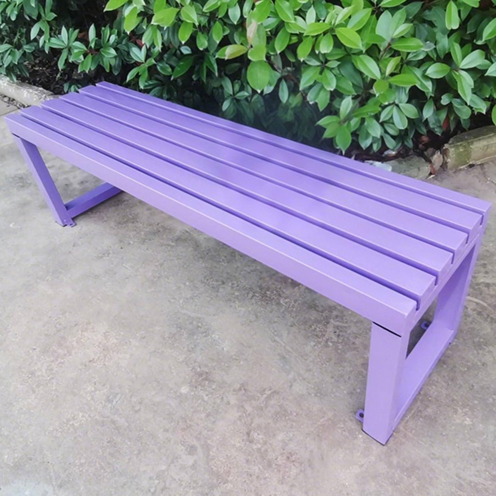 Banco de jardín de metal para verandas de colegios y patios