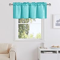 Vista 21 de DWCN Cenefa burdeos para ventanas, cenefa de cocina, cenefa de cortina de Navidad, cortinas de ventana de sótano, 1 panel, 42 x 18 pulgadas