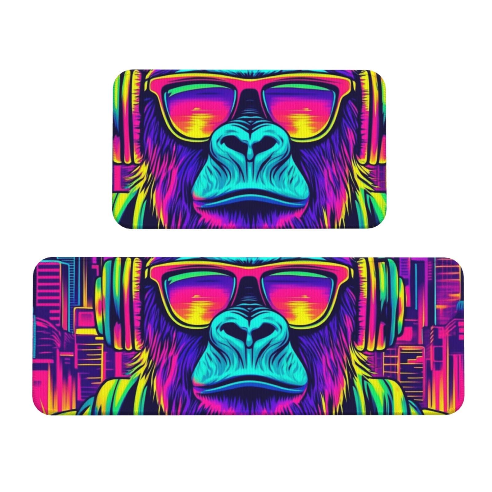 Tapetes de cocina antideslizantes acolchados alfombras lavables para suelo y fregadero, 2 piezas