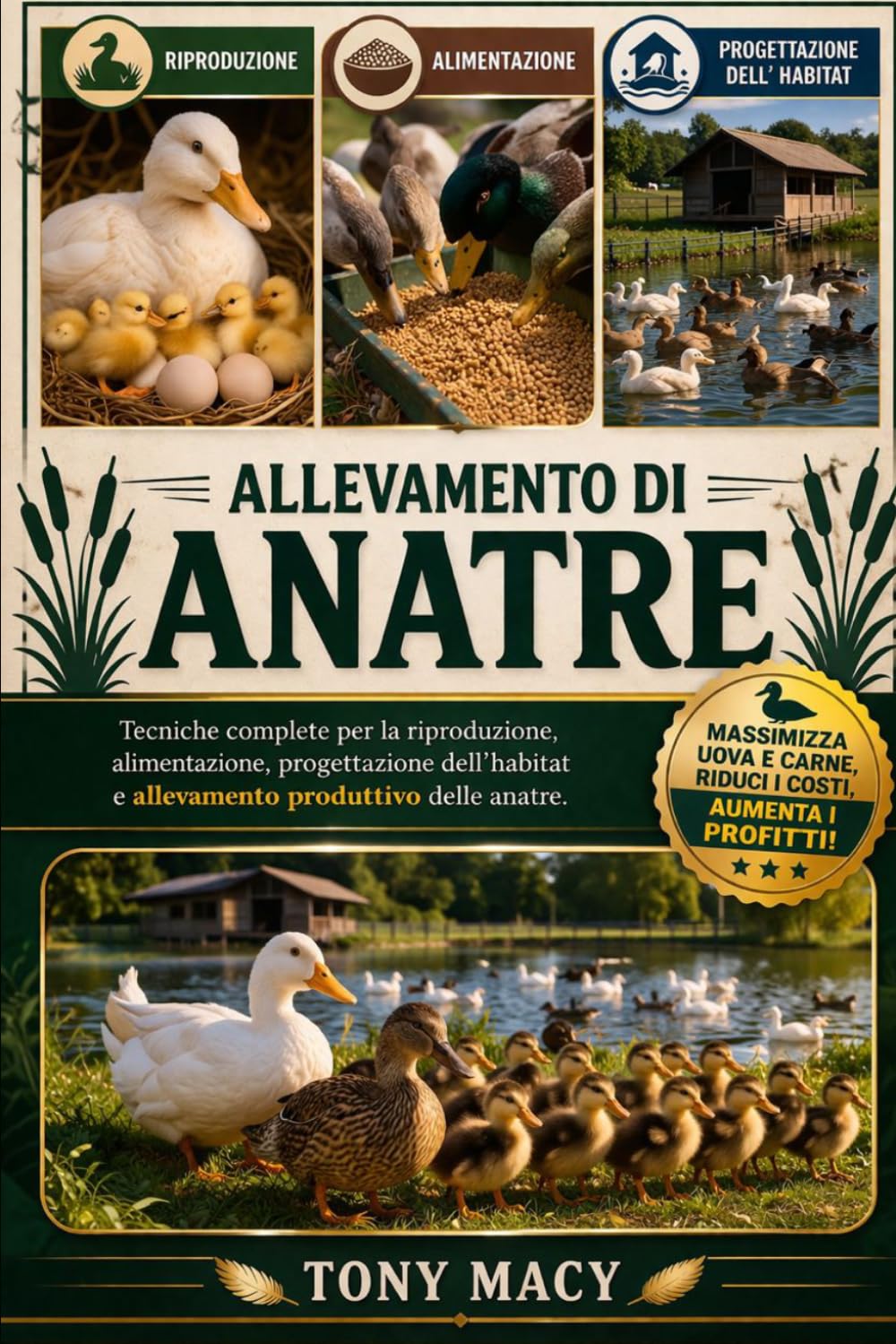 ALLEVAMENTO DI ANATRE: Tecniche complete per la riproduzione, alimentazione, progettazione dell’habitat e allevamento produttivo delle anatre.