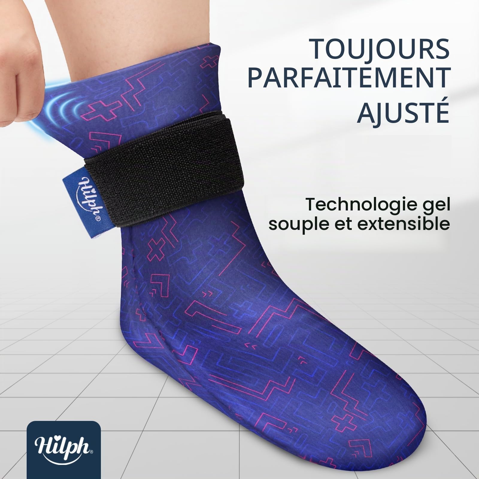 Hilph Paire de chaussettes rafraîchissantes pour les pieds - Pour gonflement, chaud et froid - Gants de refroidissement thérapeutiques pour la chimiothérapie - Chaussures de refroidissement pour les