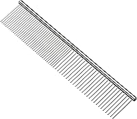 Vista 2 de Peine de acero Andis para cuidado de mascotas (65730), Plateado