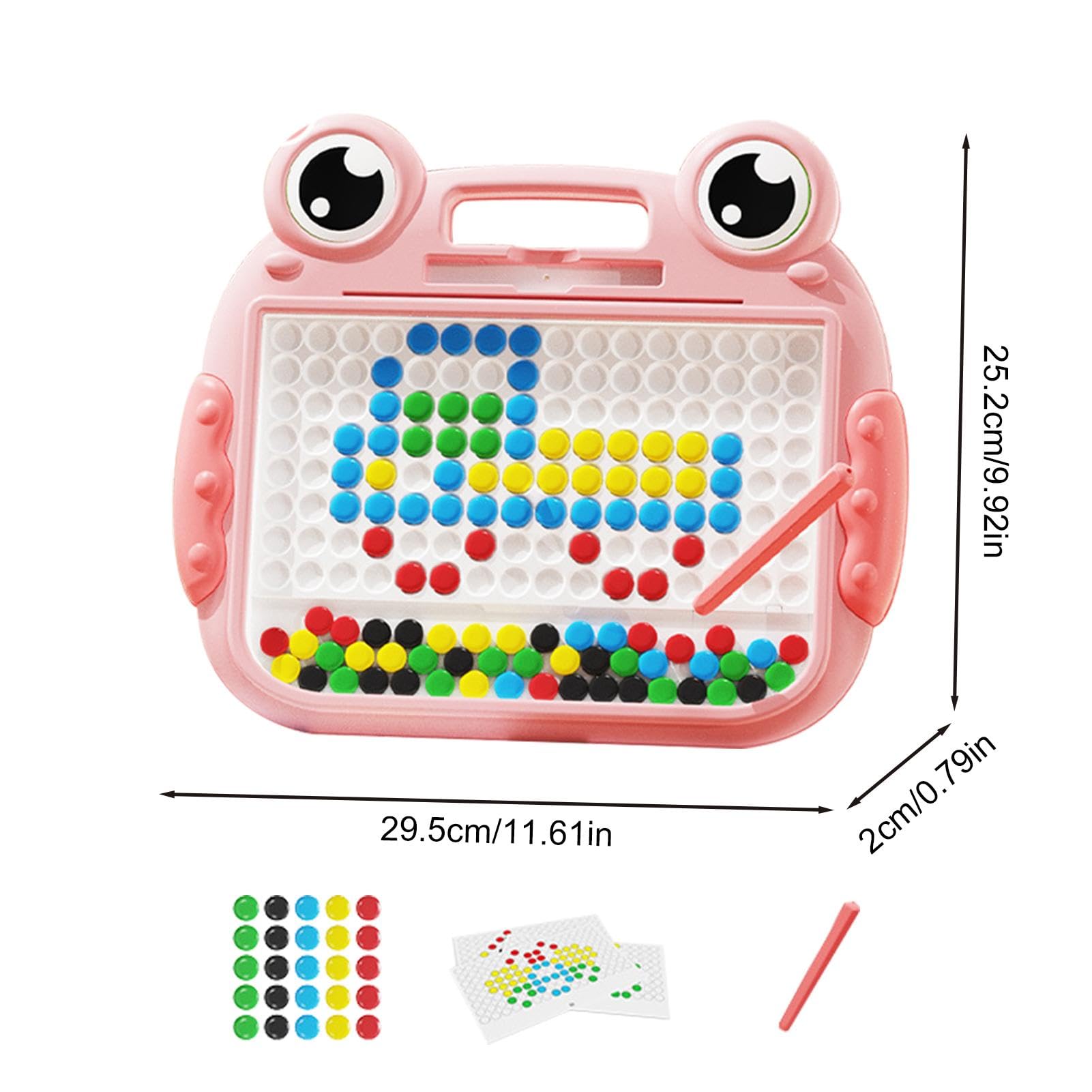 Tavolo da disegno magnetico per bambini,Tavolo da disegno magnetico, Simpatico tappetino per doodle con magnete a forma di rana, Giocattoli magnetici da tavolo Doodle per ragazze e ragazzi, giocattolo