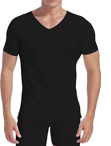 Cotton Comfy V-Neck T-Shirts at Amazon 