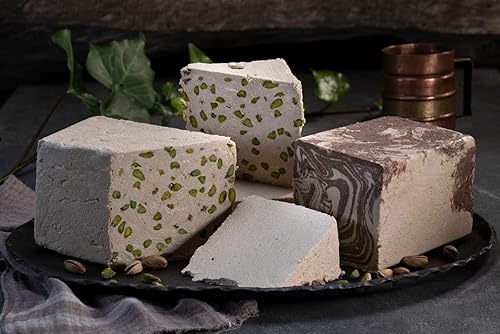 Miniatura 9 de Garisar Tahini Halva 60% Tahini – Halva – Halva de pistacho – Halva turca – Chocolate de caramelo – Postres – Dulces de Oriente Medio – Delicias