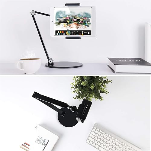 Miniatura 2 de Viozon - Soporte para tablet (rotación de 360 grados, flexible, altura y ángulo ajustable, aleación de aluminio de alto grado compatible con