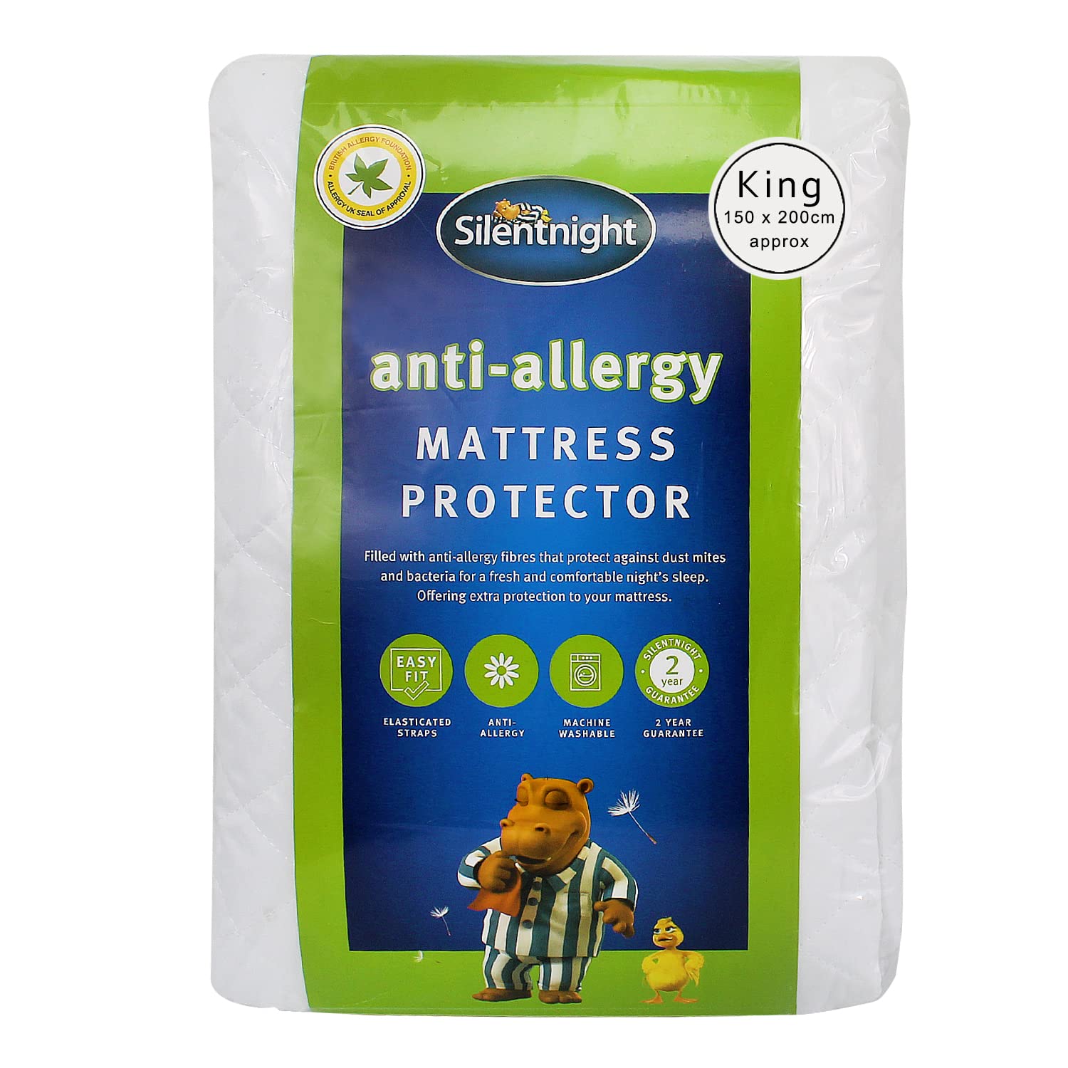 Silentnight King Size Anti-Allergy Mattress Protector wit...