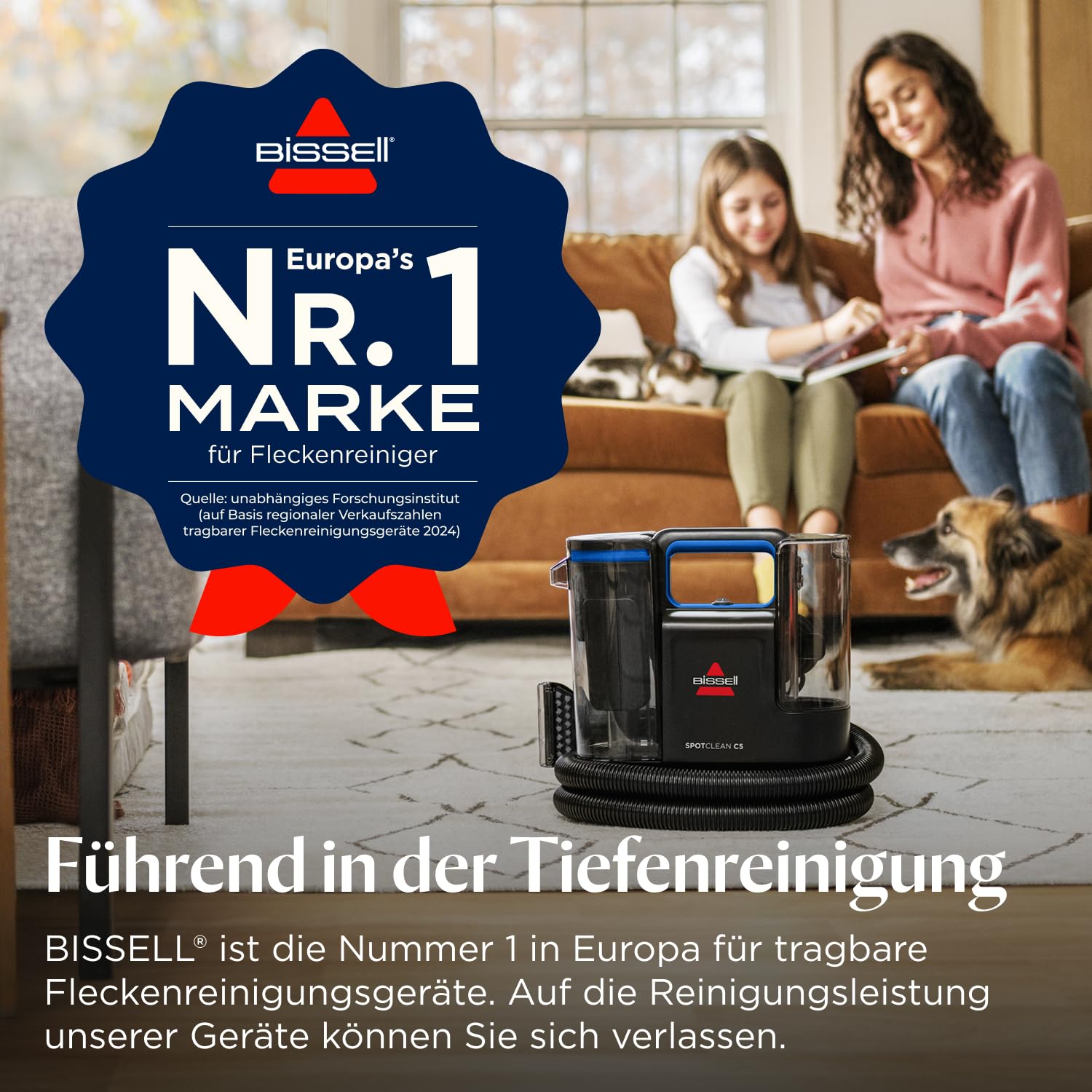 BISSELL SpotClean C5, Polsterreiniger Gerät, Teppichreiniger mit Triple Action System, Leichtgewicht Waschsauger, Nasssauger für Teppiche, Polster, Auto & Mehr, Leistungsstarker 400W Motor, 3861N