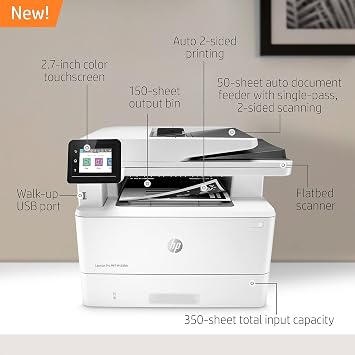 HP LaserJet Pro MFP M428fdn Monochrome All-in-One Printer with Built-in Ethernet & 2-Sided Printing, (W1A29A)