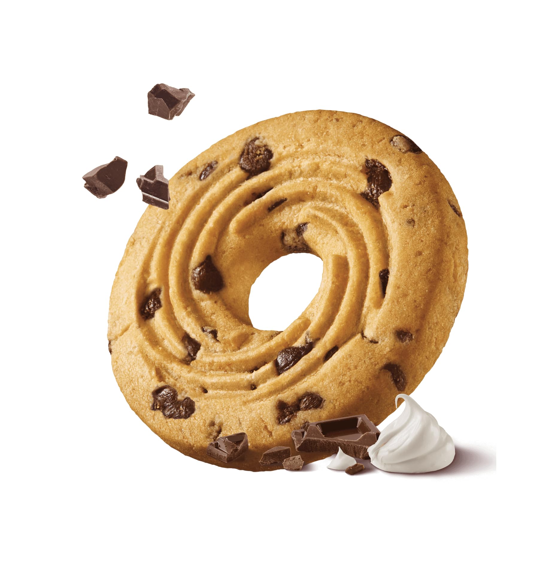 Galbusera ZeroGrano Frollini con Panna e Gocce di Cioccolato, Senza Glutine e Lattosio (Gluten & Lactose Free) 220g [CAIYA® BOX da 8 Confezioni]