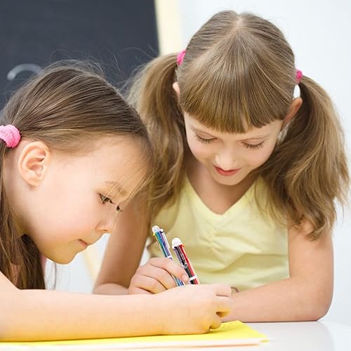 Miniatura 5 de DAIKOYE 24 bolígrafos multicolor 6 en 1 de 0.020 in, 6 colores, de barril transparente, para oficina, suministros escolares, estudiantes, regalo