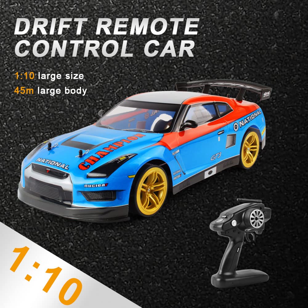 Buggy RC ad Alta velocità da 70 km/h, Veicolo RC antirollio a Quattro Ruote motrici, Auto da Corsa telecomandata a deriva da Arrampicata, macchinina elettrica da 2,4 GHz, Due batterie, Regalo