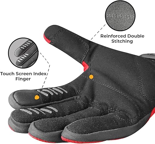 Miniatura 4 de AXIZ Guantes de motocicleta para hombres y mujeres, guantes de ciclismo protegidos para pantalla táctil para MTB BMX, motocross, carreras,