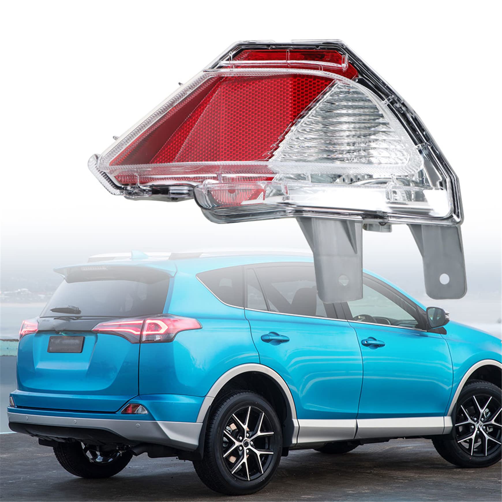 Reflectores Para Toyota RAV4 Juego De 2 Reflectores Para Parachoques Trasero De Toyota RAV4 2013-2015 - Lado Izquierdo Y Derecho Kit Bumper Reflector Izquierdo Derecho