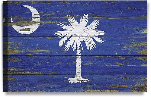 Miniatura 10 de DECORARTS - Arte de pared rústico de la bandera estadounidense, fabricado en Estados Unidos, impresión de lienzo giclée, lienzo estirado envuelto en