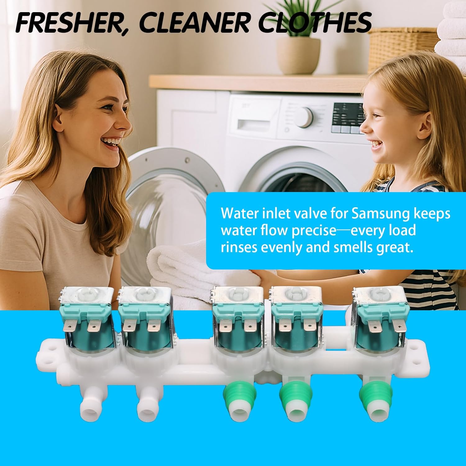 WA456DRHDWR/AA WA45K7600AW/A2 WA45K7600AW/AA WA48J7770AP/A2 WA50F9A7DSW/A2 WA52J8700AP/A2 Washer Water Inlet Valve for Samsung