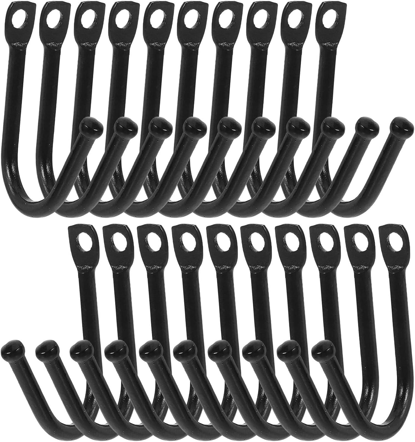 Luxshiny 20pcs Heavy Duty Cast Iron Garden Tool Hooks for Wall Mounting, Garage Storage Organizer Hooks for Hanging Gardening Tools and Garage Equipment