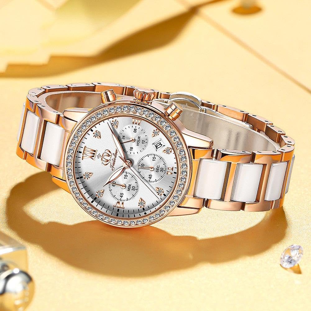 Orologio da donna impermeabile semplice al quarzo con strass