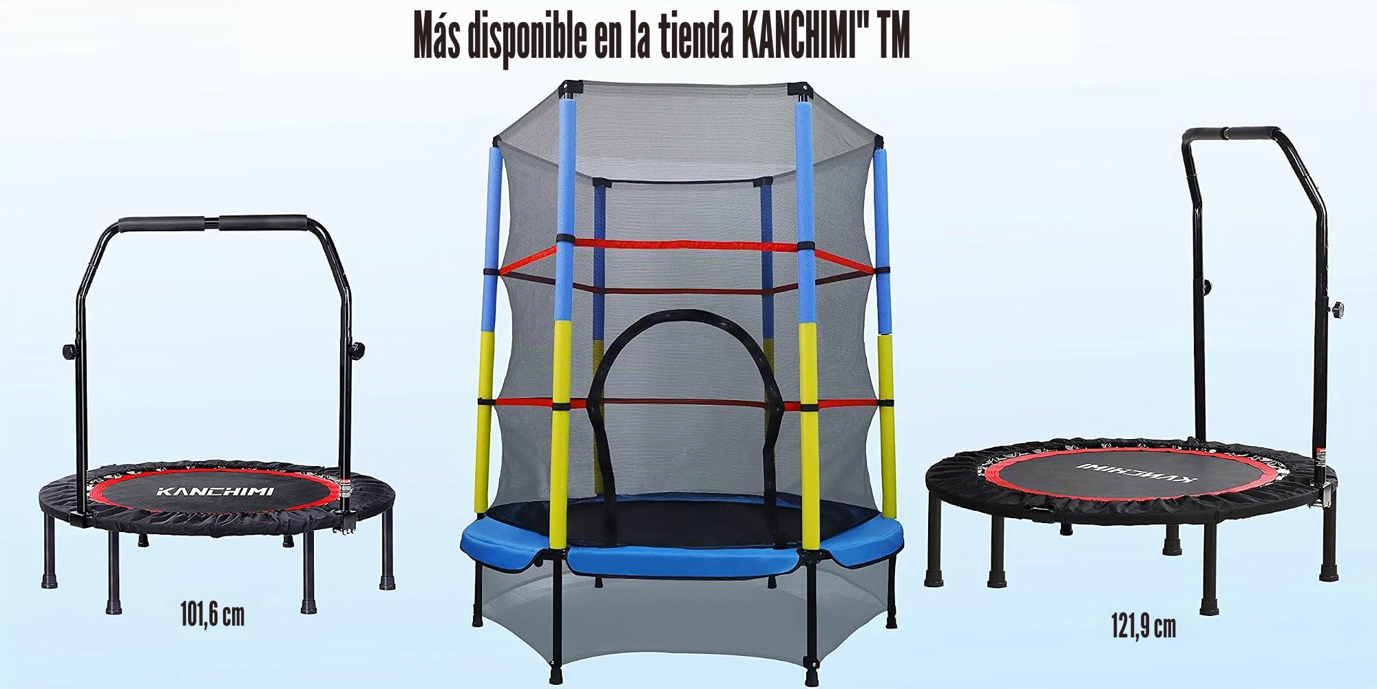 Kanchimi Mini trampolín Plegable de 40 Pulgadas para Ejercicio en Interiores con asa, Carga máxima de 150 kg