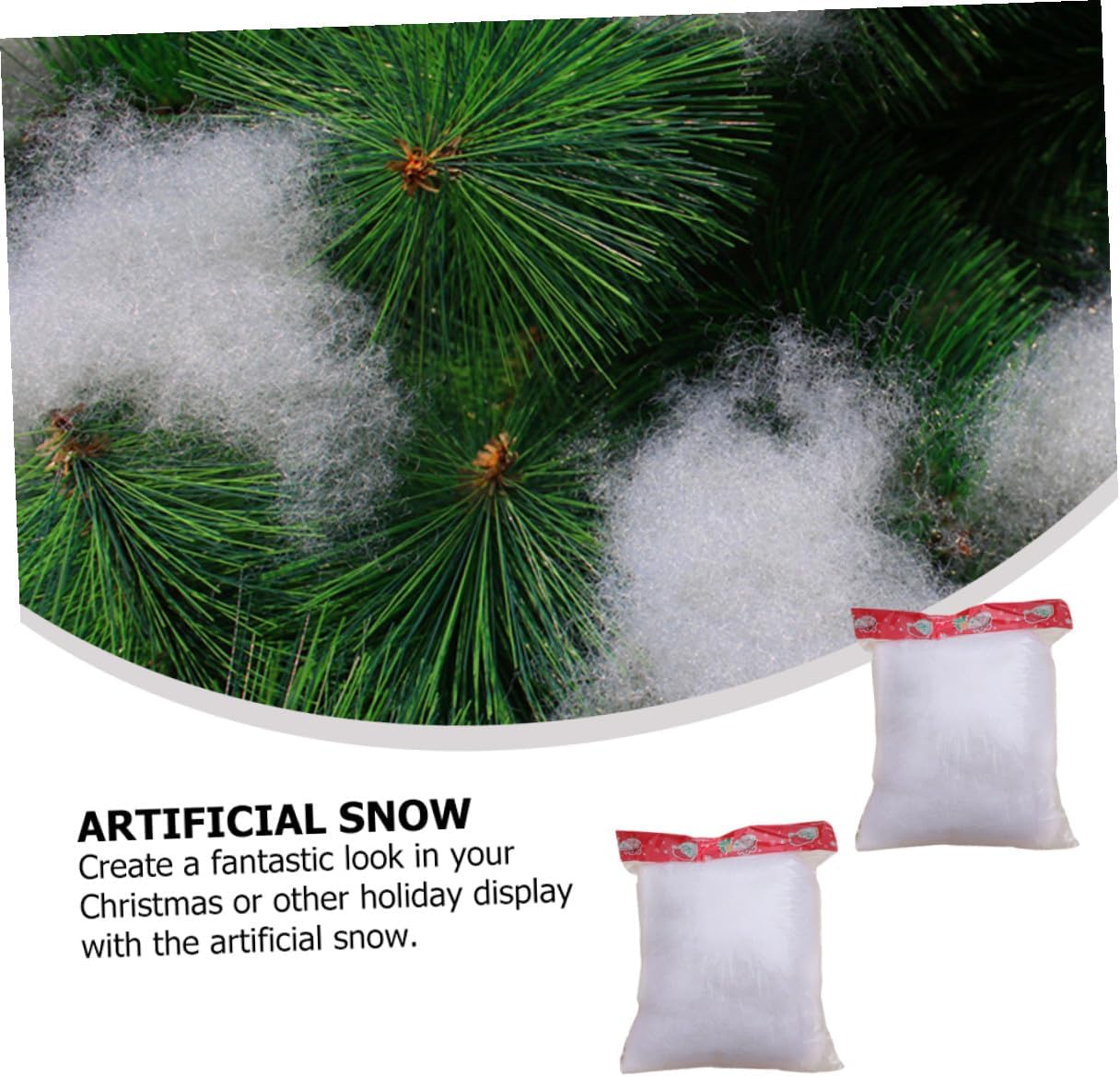 Christmas Fake Snow Decor 2pcs Artificial Holiday Snow Blanket for Indoor Seasonal Decorations and Party Table Display