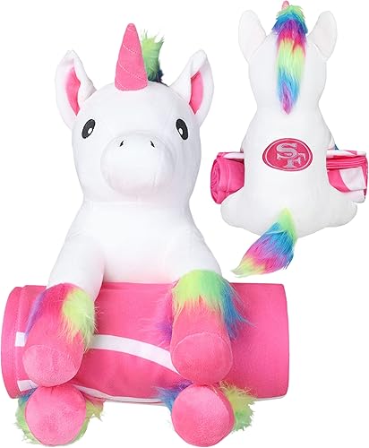 FOCO NFL - Unicornio de felpa con logotipo del equipo de la NFL, unisex, para adolescentes
