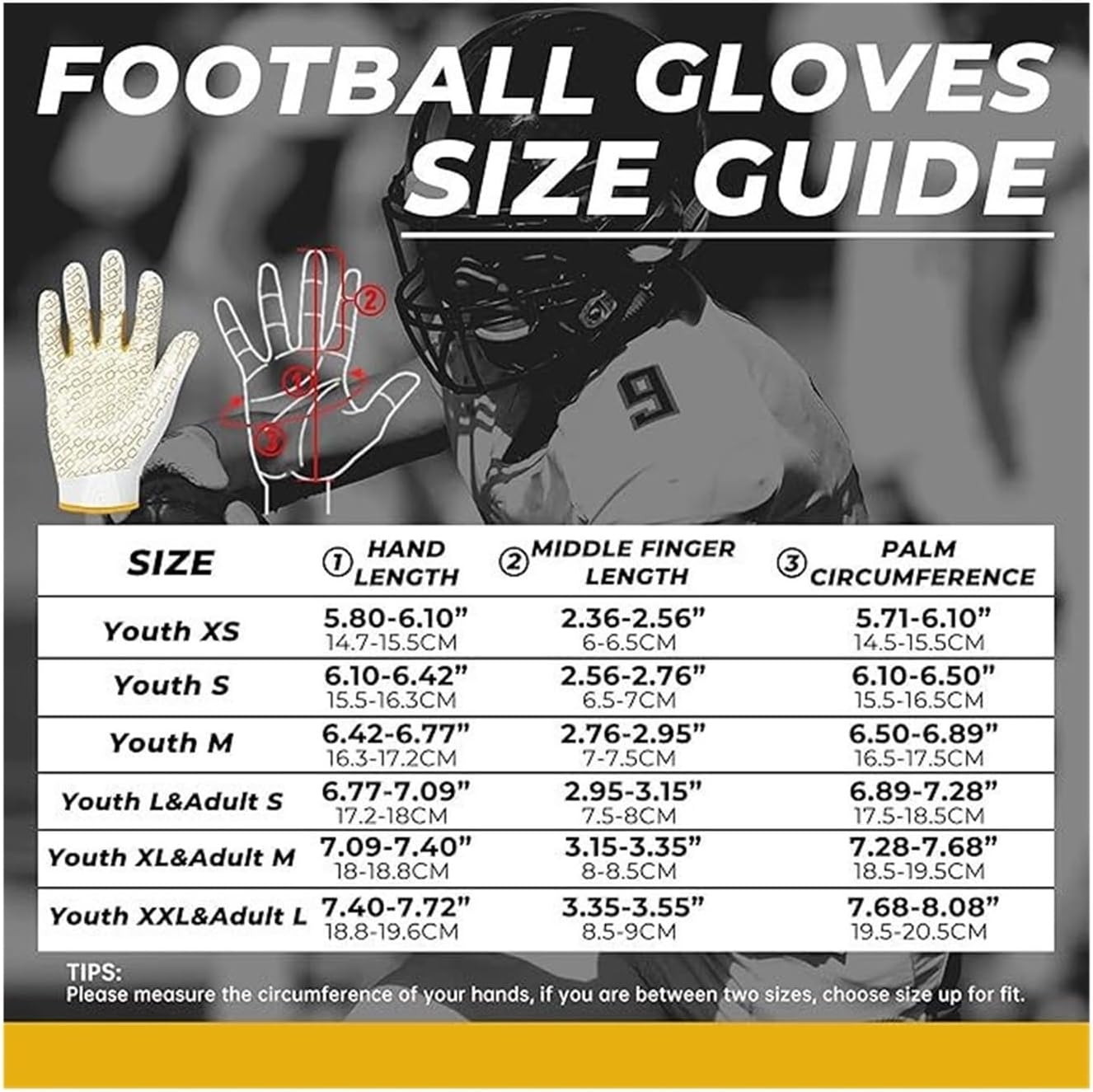 Rugby Gloves，Silicone Anti Slip Outdoor Sports Gloves for Boys Girls, Sticky Wide Receiver