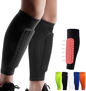 Shindefender Shin Guards Pads — Honeycomb Compression Sleeve