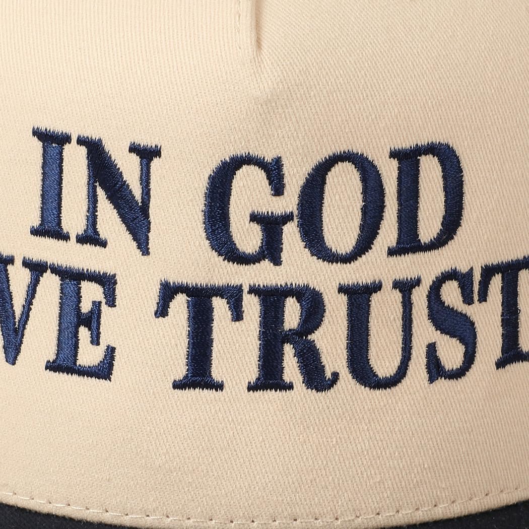 MIRMARU Two-Tone Vintage Canvas Trucker Hats for Men & Women, Adjustable Size Baseball Caps with Trendy Embroidered Design image 5