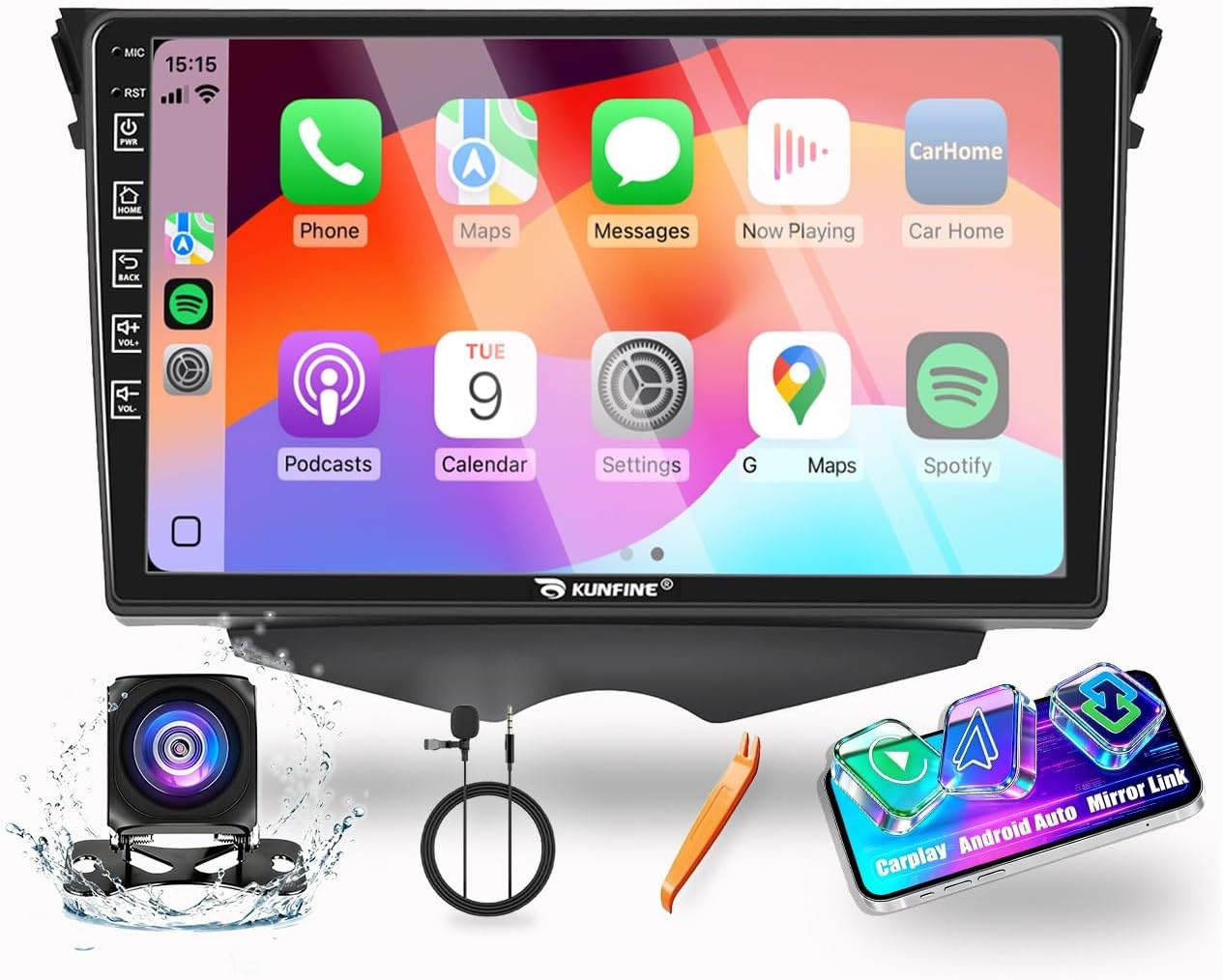 for Hyundai Veloster 2011-2016 Car CarPlay Android Auto Navigation Stereo GPS Radio Reverse Camera Display 9" IPS Touchscreen Headunit Tablet Pad Media Player, if Applicable Quad Core 2G+64G