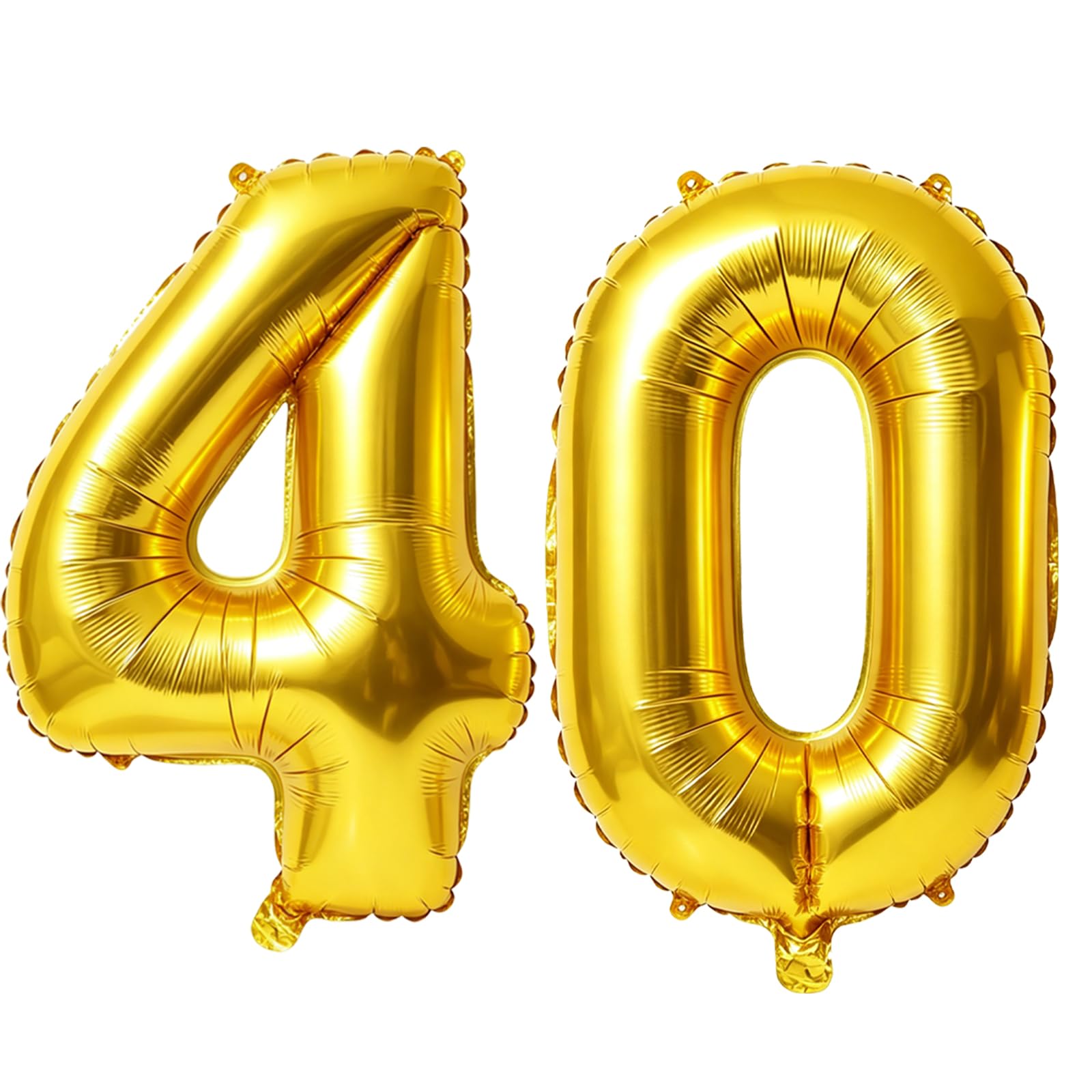 40 Inch Number 40 Balloons for 40th Birthday Party Decorations,0-100 Gold Large No.40 Digital Balloons for Women Men and Her Him, Helium Foil Number Balloons for Wedding Anniversary