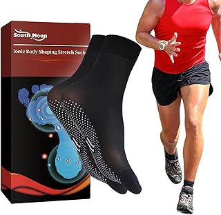 Tourmalines Ionic Socks | Self-Heating Shaping Socks for Discomfort Relief - Negative Ions Shaping Elastic Socks Absorb Sweat Quickly, Promote Blood-Circulation, Relieve Foot Fatigue and Swelling