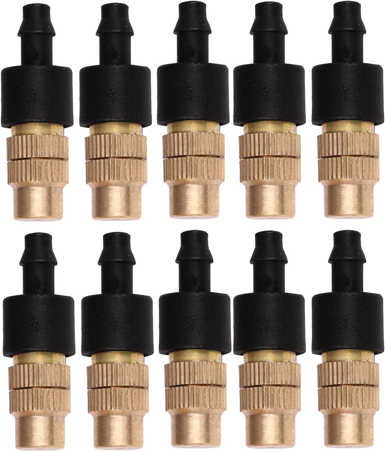 Mini Skater 10 set New copper adjustable spray nozzle spray atomization copper capillary effect take 47 factory Adjustable Irrigation Drippers Sprinklers Emitter Drip System on 1/4" Barb