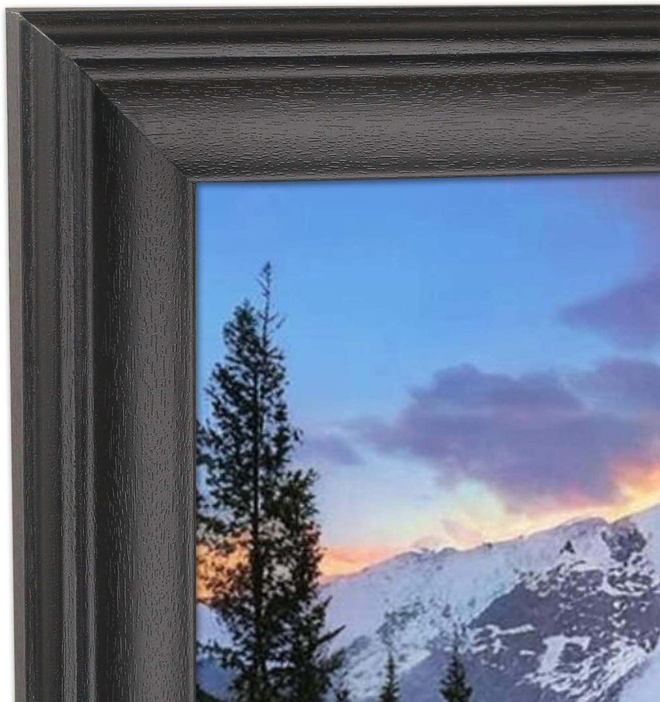 12x32 Posters Frame Solid Wood Black 12x32 Picture Frame 12x32Panoramic Frame 12x32Inch Photo Frame, including Hanging Hardware (Y23B1232)