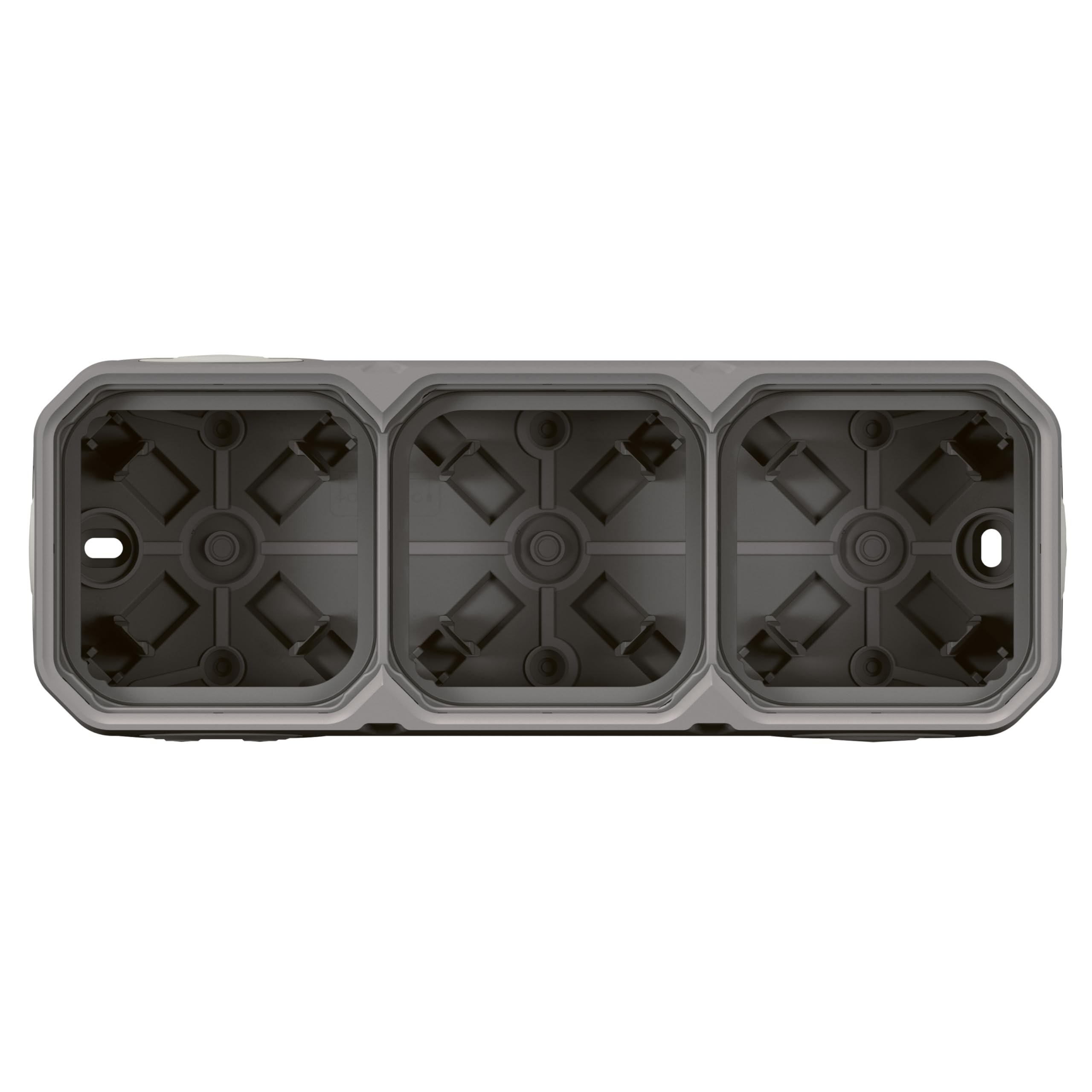 boitier saillie - 3 postes - horizontal ou vertical - gris - legrand plexo 069680l