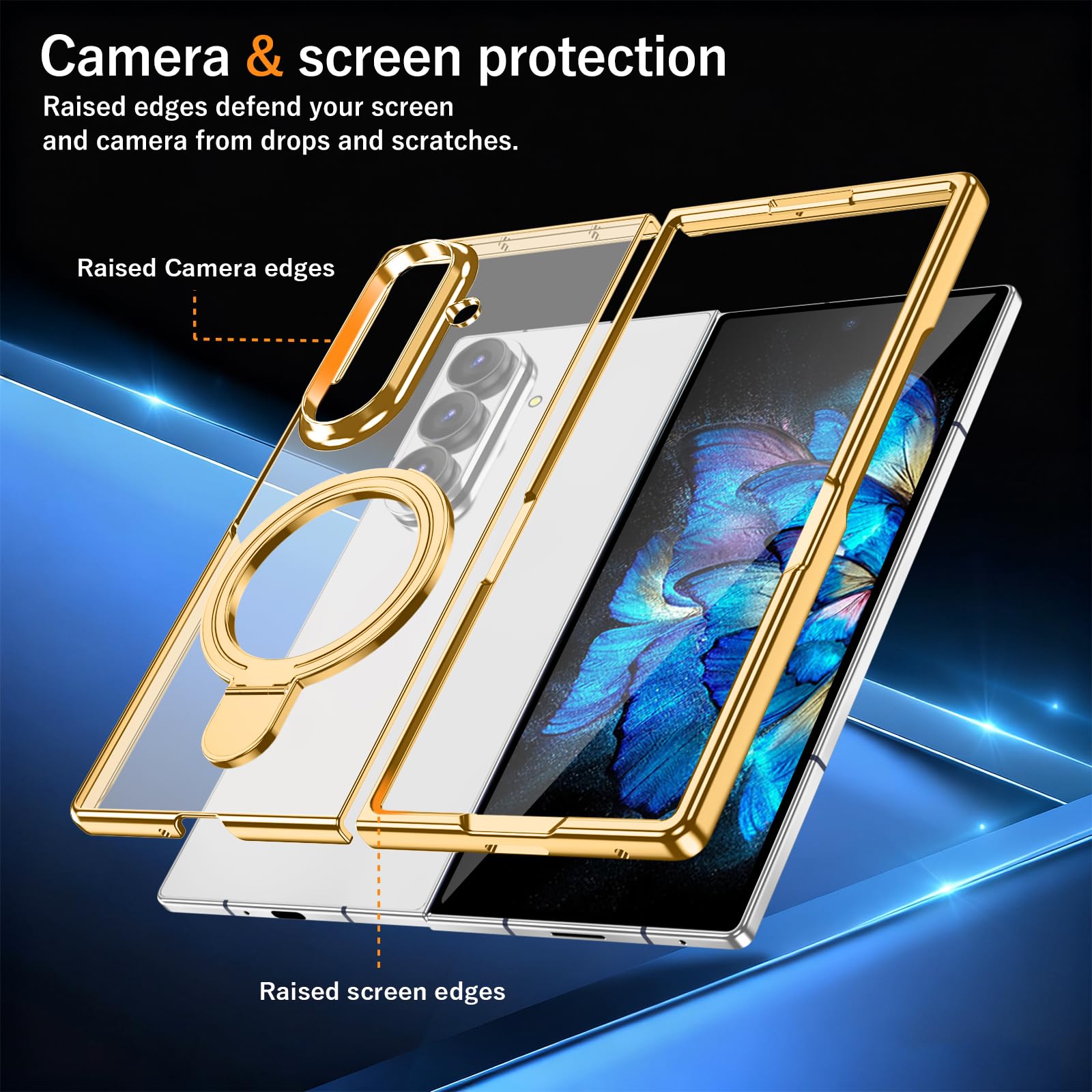 Custodia trasparente per Galaxy Z Fold 8 Ultra con supporto ad