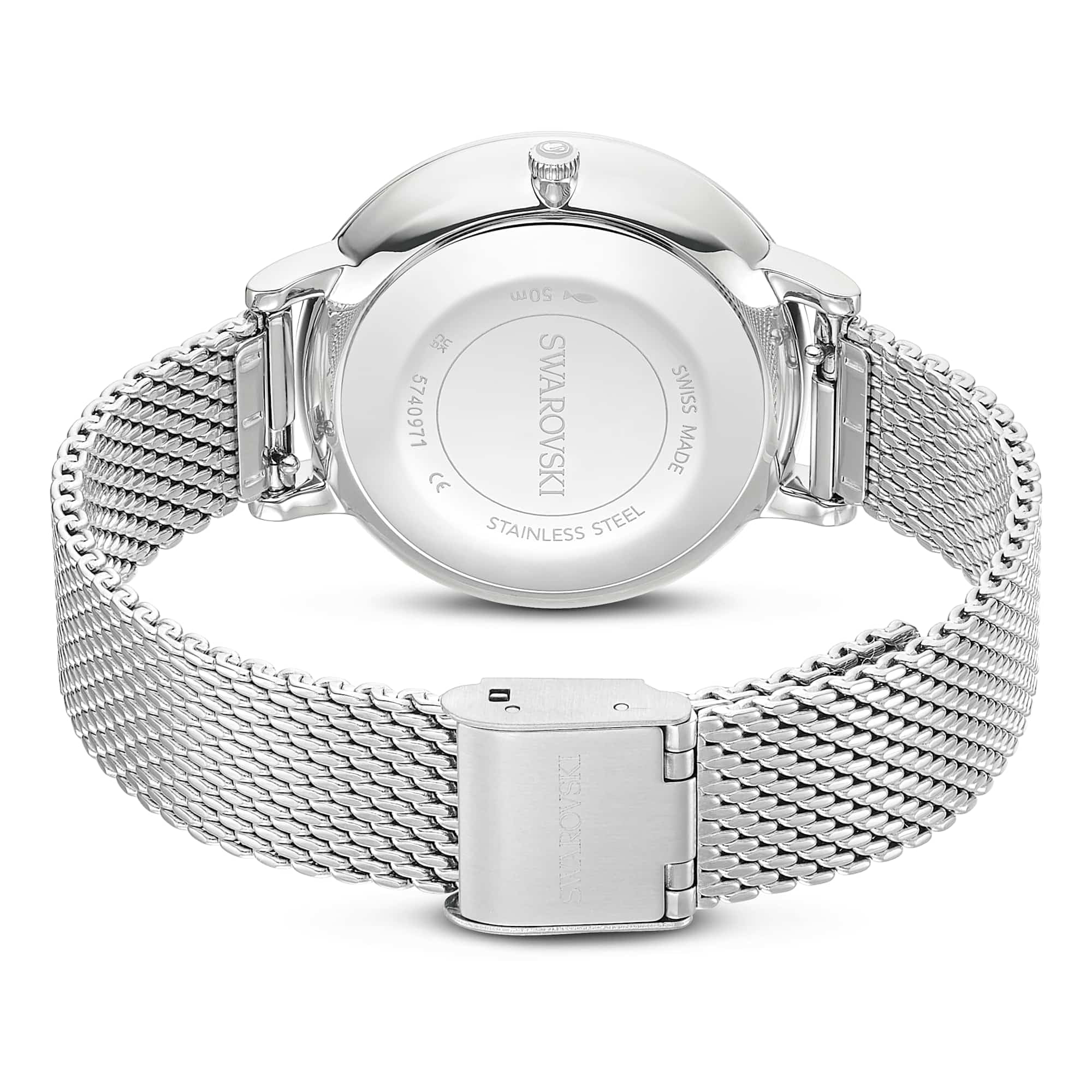 Swarovski Clarica Kollektion Uhr, Swiss Made, Metall-Armband