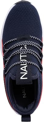 Nautica Kids Boys and Girls Athletic Slip-On Sneakers, Lightweight Bungee Running Shoes for Toddler, Little Kid, and Big Kid