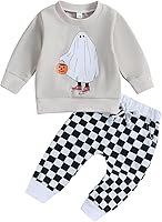 Vista 1 de Sudadera larga de calabaza para bebé niño de Halloween Clorhes, ropa de Halloween para niños pequeños