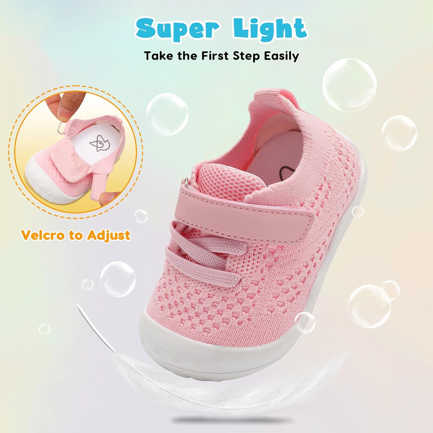 LeIsfIt Baby Shoes Girls Boys First Walking Shoes Infant Sneakers Crib Shoes Lightweight Non-Slip Shoes - Image 6