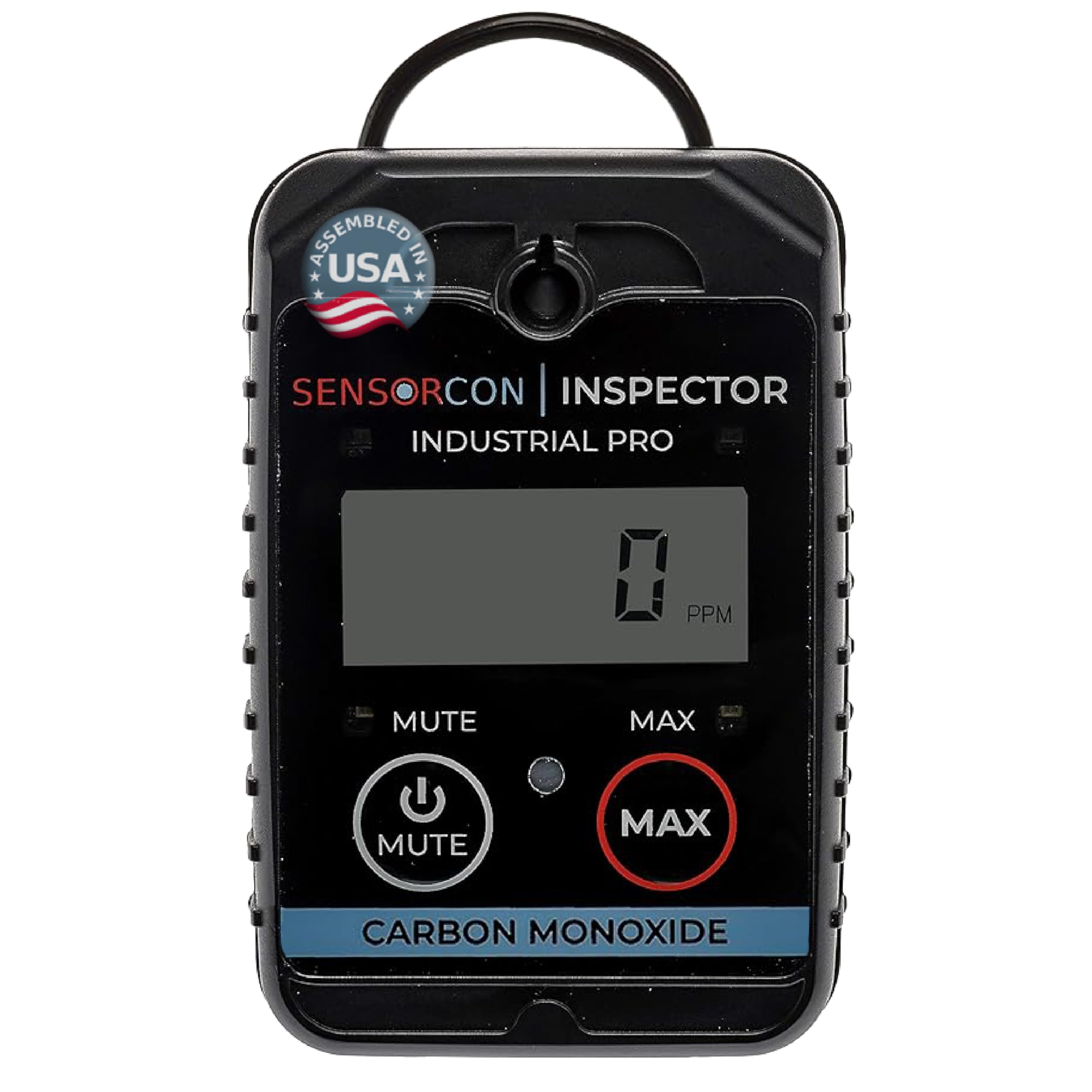Inspector 2 Industrial Pro Portable Carbon Monoxide Detector – Intrinsically Safe CO Detector with 24-hr TWA & Programmable Visual, Audio & Vibration Alerts