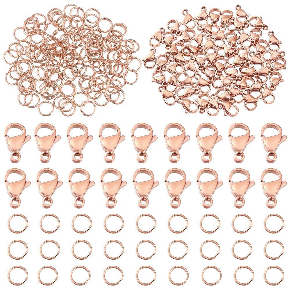 Fermoirs mousquetons pour fabrication de bijoux bracelets porte-clés et connecteurs acier 304